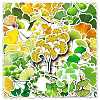 50Pcs Ginkgo Leaf PVC Sticker PW-WG26859-01-3