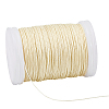 Waxed Polyester Cord YC-WH0018-01B-1