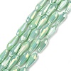 Electroplated Opaque Glass Beads Strands EGLA-L015-FR-B20-01-1