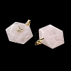 Natural Rose Quartz Faceted Pendants GG-CBA67BD-01G-J-2