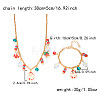 Christmas Alloy & Glass & Plastic & Polymer Clay Pendant Necklaces & Charm Bracelets Sets FS-WG7A63D-02-1
