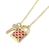 Brass Micro Pave Cubic Zirconia Pendant Necklace NJEW-B082-04G-02-1