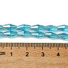 Transparent Electroplate Glass Beads Strands GLAA-K064-05A-PL07-4