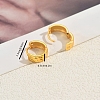 Leaf Pattern Brass Hoop Earrings MB2194-2