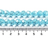 Electroplate Transparent Glass Beads Strands EGLA-A035-T8mm-A08-4