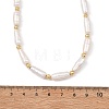 Natural Baroque Keshi Pearl Column Beaded Necklaces for Women NJEW-JN06235-4