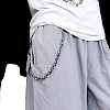 2Pcs 2 Style Zinc Alloy Skull Link Chain Waist Belt AJEW-AR0001-75-3