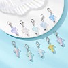 Plastic Cross Pendant Decorations HJEW-JM04519-1