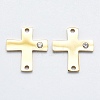 316 Surgical Stainless Steel Micro Pave Cubic Zirconia Links connectors STAS-K178-13G-1