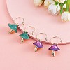 Enamel Mushroom Dangle Stud Earrings JE987B-5