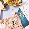 18Pcs 6 Styles Alloy Enamel Cat Shape Pendant Locking Stitch Markers HJEW-ME00171-4