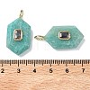 Natural Amazonite Faceted Pendants G-F819-01G-05-3