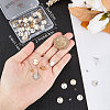 40Pcs 2 Colors Flat Plate 201 Stainless Steel Stud Earring Findings STAS-BBC0002-40-3
