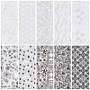 10 Rolls PET Lace Flower Nail Foils Floral Transfer Paper STIC-SP0001-19-3