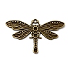 Tibetan Style Alloy Dragonfly Pendant Rhinestone Settings TIBEP-922-AB-FF-1