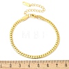 304 Stainless Steel Snake Chain Bracelets for Women BJEW-U019-04G-07-5