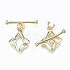 Brass Toggle Clasps KK-T057-079-NF-2