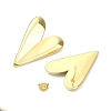 Heart Brass Stud Earrings for Women EJEW-F311-02G-2