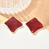 Brass Enamel Stud Earrings for Women KK-CBA760A-07G-05-1