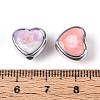 CCB & Resin Heart and Flower Pendants CCB-T013-01M-3