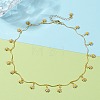 Brass Enamel Flower Pendant Necklaces NJEW-JN03227-5