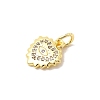Brass Micro Pave Cubic Zirconia Charms KK-C139-25A-G-2
