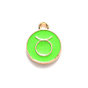 Alloy Enamel Pendants X-ENAM-S124-01B-06C-2