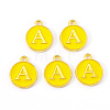 Golden Plated Alloy Enamel Charms X-ENAM-S118-09A-1