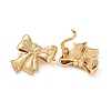 Brass Micro Pave Cubic Zirconia Twister Clasps KK-K422-02G-2