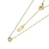 Flat Round Rhinestone Pendant Necklaces NJEW-G128-02G-1