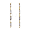 Brass Clear Cubic Zirconia Stud Earring Findings LS-X-KK-N232-13-NF-2
