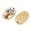 304 Stainless Steel Enamel Pendants SA-CBACDB6-01C-G-2