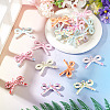 22Pcs 11 Colors Opaque Printed Acrylic Pendants MACR-TA0002-87-5
