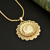 Zinc Alloy Hollow Flower with Human Pattern Big Pendant Necklaces for Women FS-WGB43BA-01-1