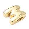 Brass Initial Beads KK-B167-27G-01M-2
