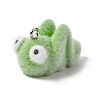 Flocking Opaque Resin Pendants RESI-G123-01O-1