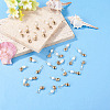 30Pcs 3 Styles Natural Cultured Freshwater Pearl & 304 Stainless Steel Heart Pendants PALLOY-TAC0318-5