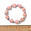 Synthetic Turquoise Beads Stretch Bracelets for Women BJEW-JB13598-01-2