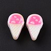 UV Plating Rainbow Iridescent Acrylic European Beads X-SACR-E009-36-3