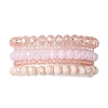 30Pcs 30 Styles Faceted Round Glass Beaded Stretch Bracelet Sets BJEW-JB10423-3