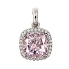 925 Sterling Silver Pave Cubic Zirconia Pendants STER-C015-01A-02-1