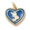 Real 18K Gold Plated Brass Enamel Pendants KK-M273-06L-G-1