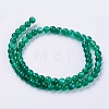 Natural Green Onyx Agate Beads Strands G-G583-6mm-11-2