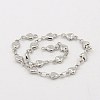 304 Stainless Steel Heart Chains CHS-K001-53-4mm-2