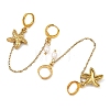 304 Stainless Steel Pendants & Natural Cultured Freshwater Pearl Leverback Earrings EJEW-JE07259-02-4