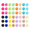 48Pcs 16 Colors Baking Paint Acrylic Beads MACR-TA0001-44-3