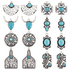 SUNNYCLUE 16Pcs 8 Style Resin Imitation Turquoise Pendants FIND-SC0007-68-1