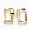 Brass Screw Carabiner Lock Charms KK-T047-10G-2