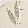 Brass Rhinestone Chandelier Earrings for Women TS9607-5