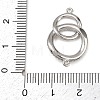 Brass Micro Pave Clear Cubic Zirconia Links Connector Charms KK-K413-05P-3